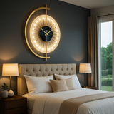 Tempo Brass Clock Wall Sconce