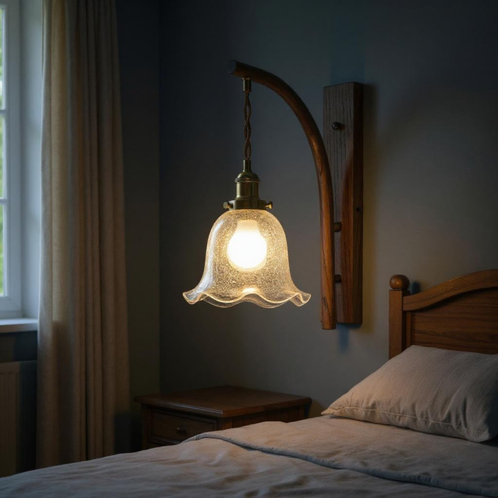Luno Solid Wood Wall Sconce