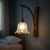 Luno Solid Wood Wall Sconce