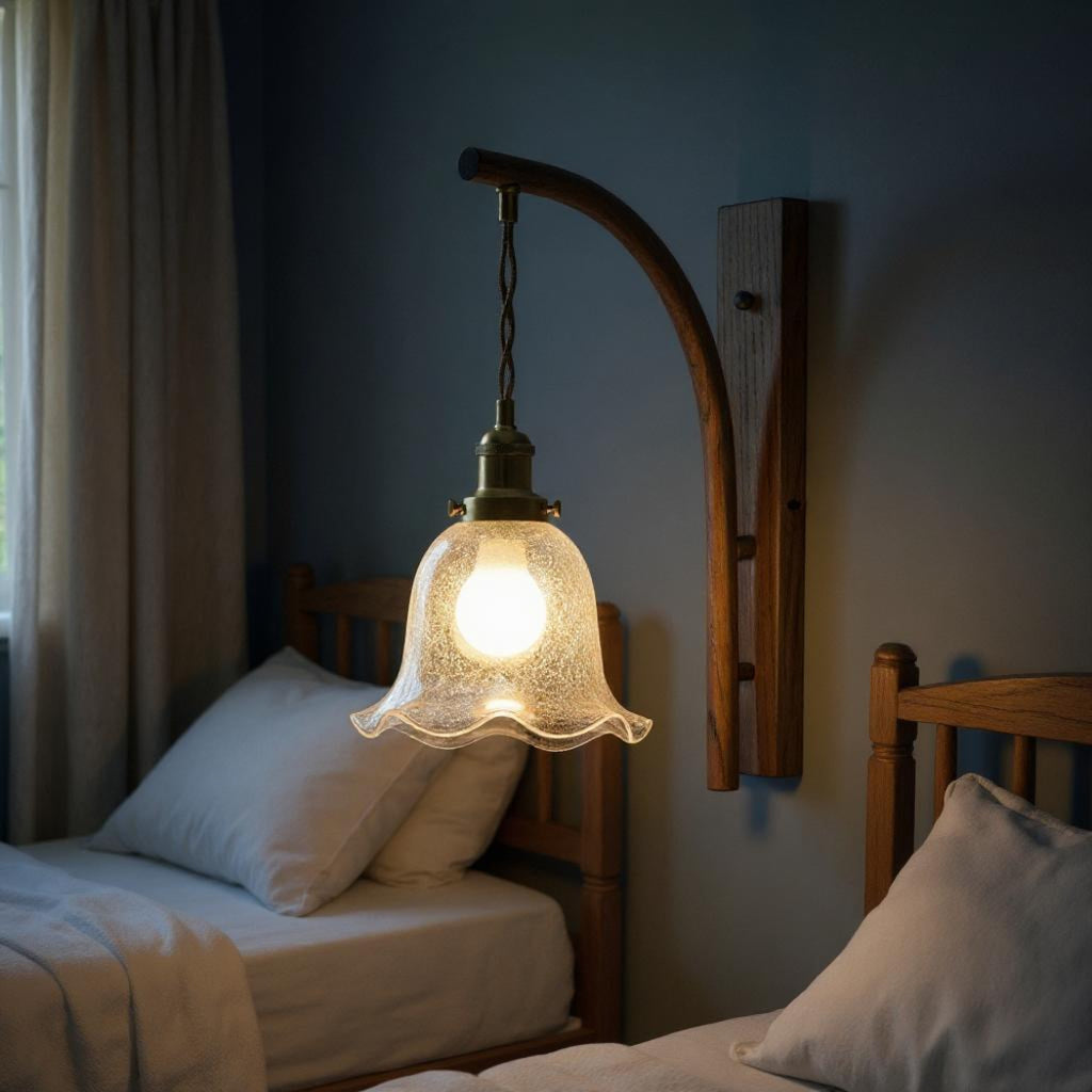 Luno Solid Wood Wall Sconce