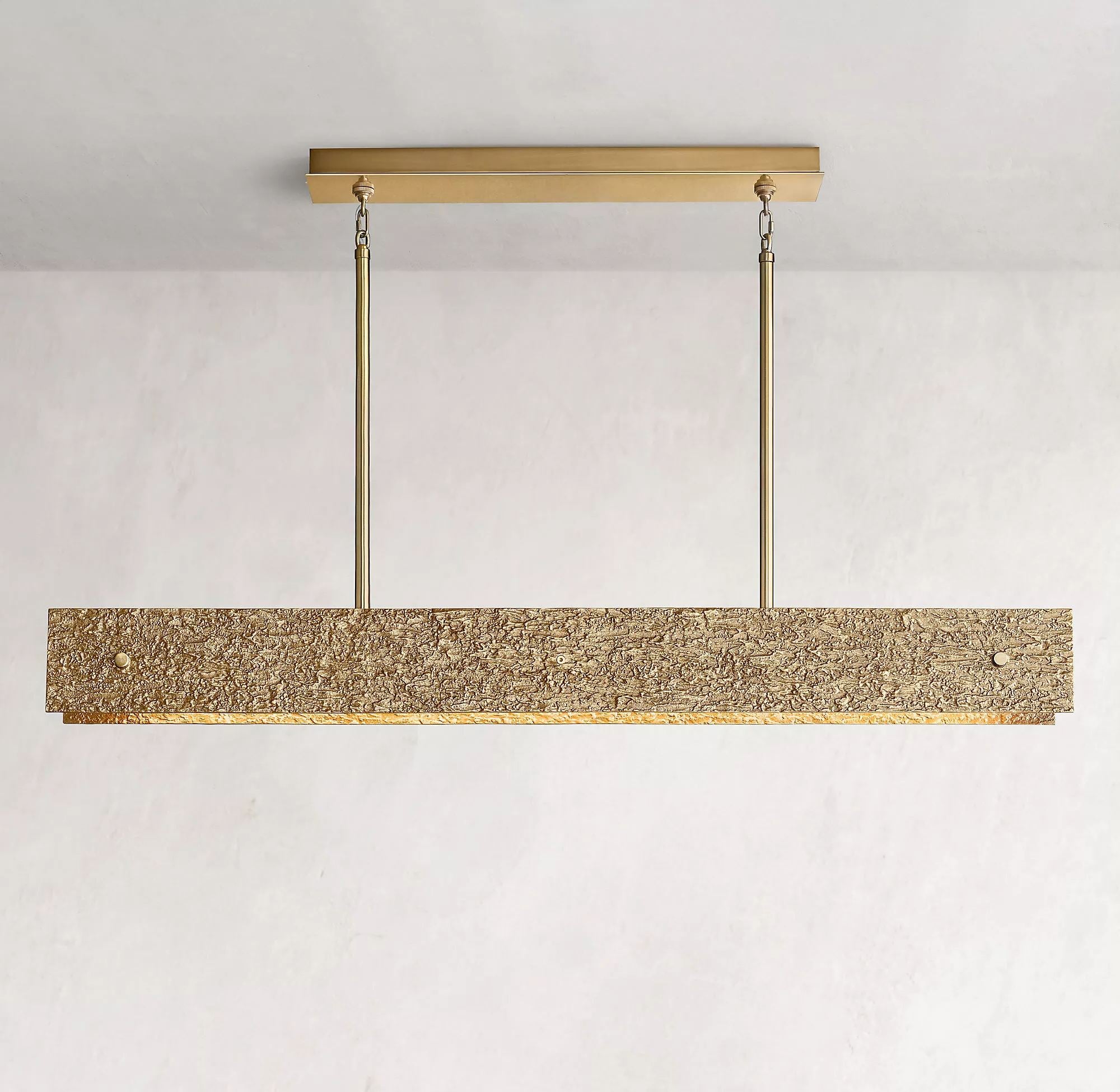 Vouvray Linear Brass Chandelier Lighting L54"/L72" for Dining Room