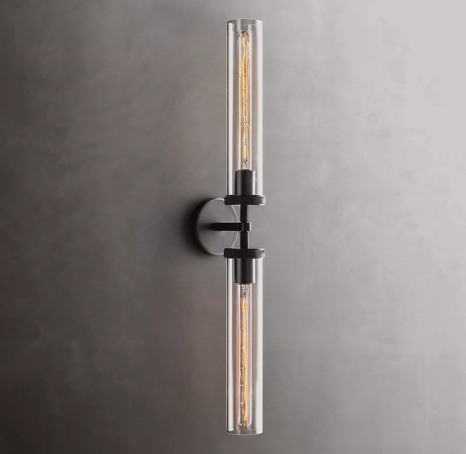 Lambeth Knurled Grand Linear Contemporary Decorative Wall Sconce