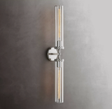 Lambeth Knurled Grand Linear Contemporary Decorative Wall Sconce