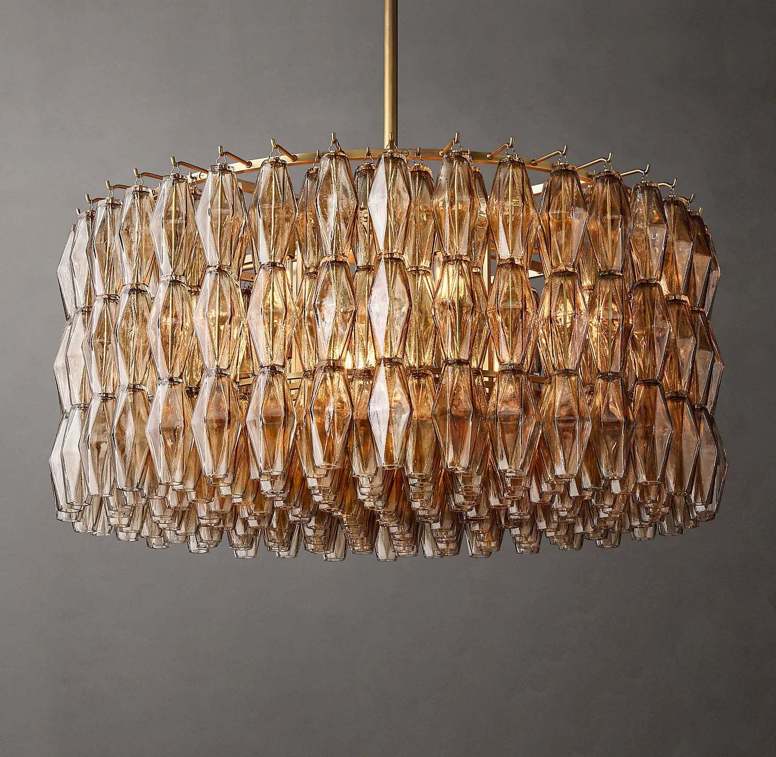 Chiaray Glass Round Chandelier Lights 37"