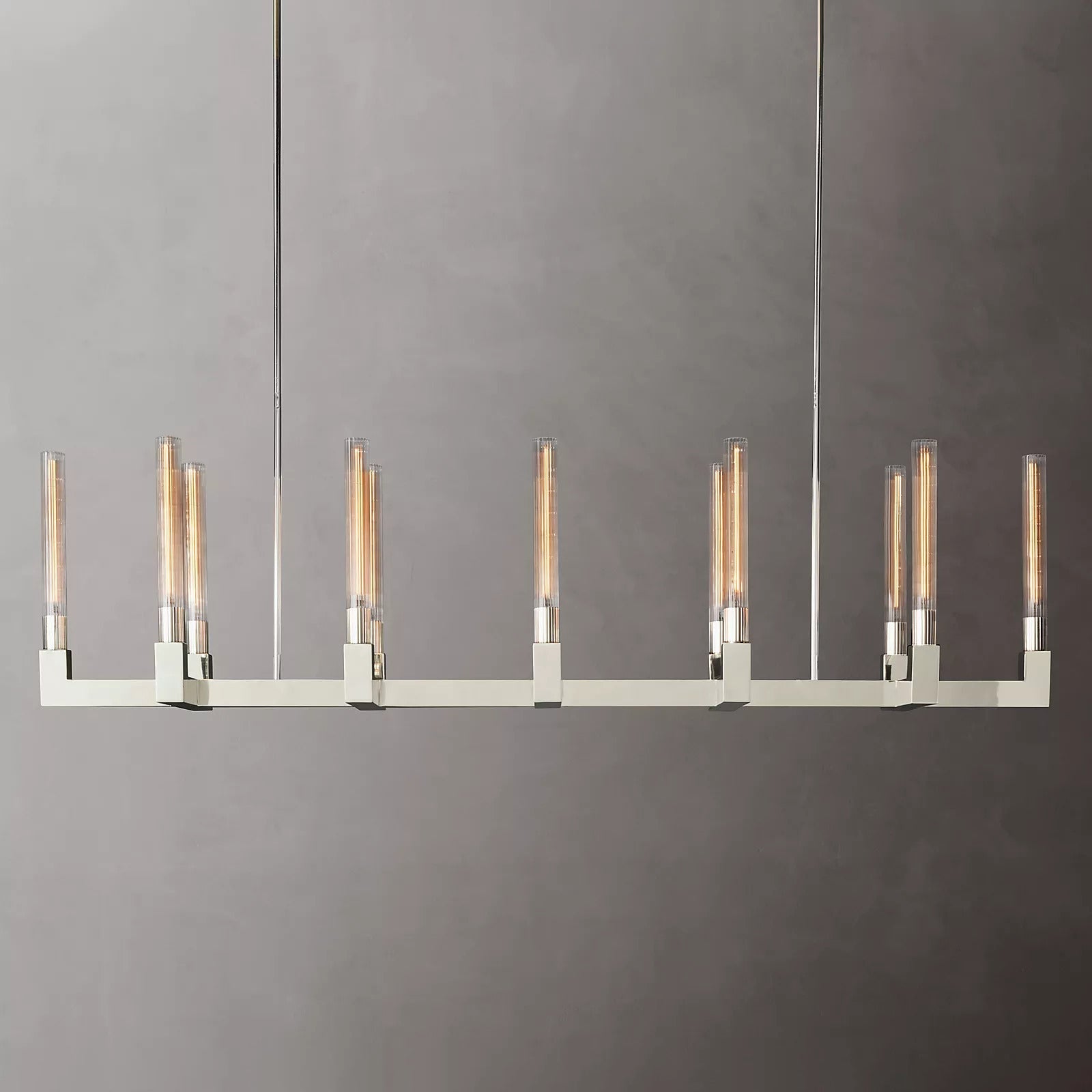 Cannele Candlestick Elegant Linear Chandelier Lights 67"