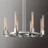 Cannele Linear Candlestick Round Chandelier Lighting 36"