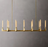 Cannele Candlestick Elegant Linear Chandelier Lights 67"
