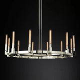 Cannele Linear Candlestick Round Chandelier Lighting 72"