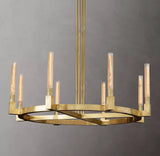 Cannele Linear Candlestick Round Chandelier Lighting 36"