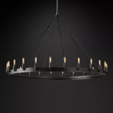 Edison Vintage Round Chandelier 50" 24-Lights for Dining Room