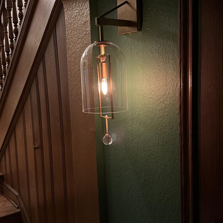 Fulcrum Glass Wall Sconce Light 24" for Living Room