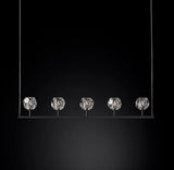 Boule De Cristal Clear Glass Minimalist Linear Elegant Chandelier 48"