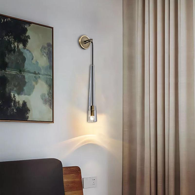 Apollin Crystal Small Wall Sconce Light for Living Room