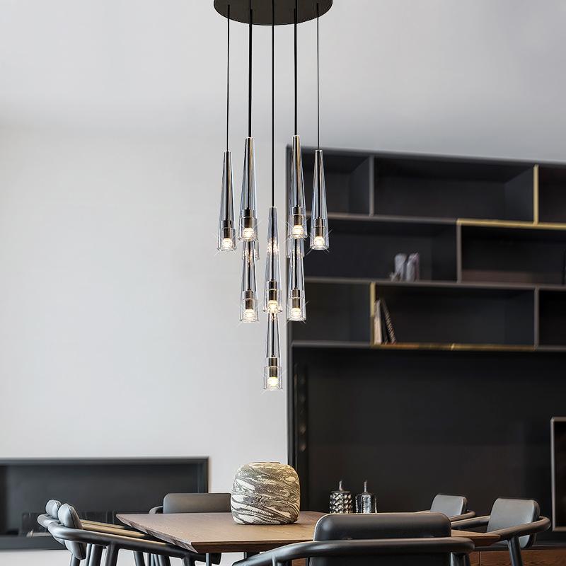 Apollin Round Crystal Chandelier Lighting for Kitchen Island