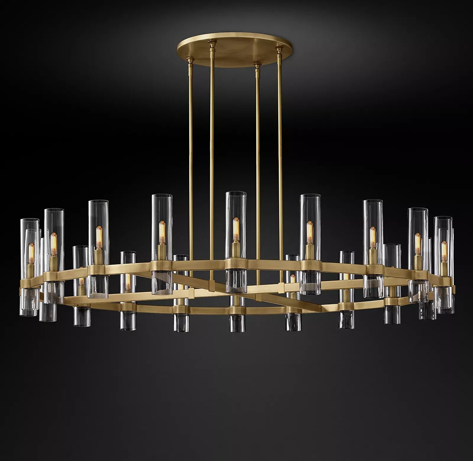 Ravelle Round Chandeliers 60" Contemporary Chandelier Light