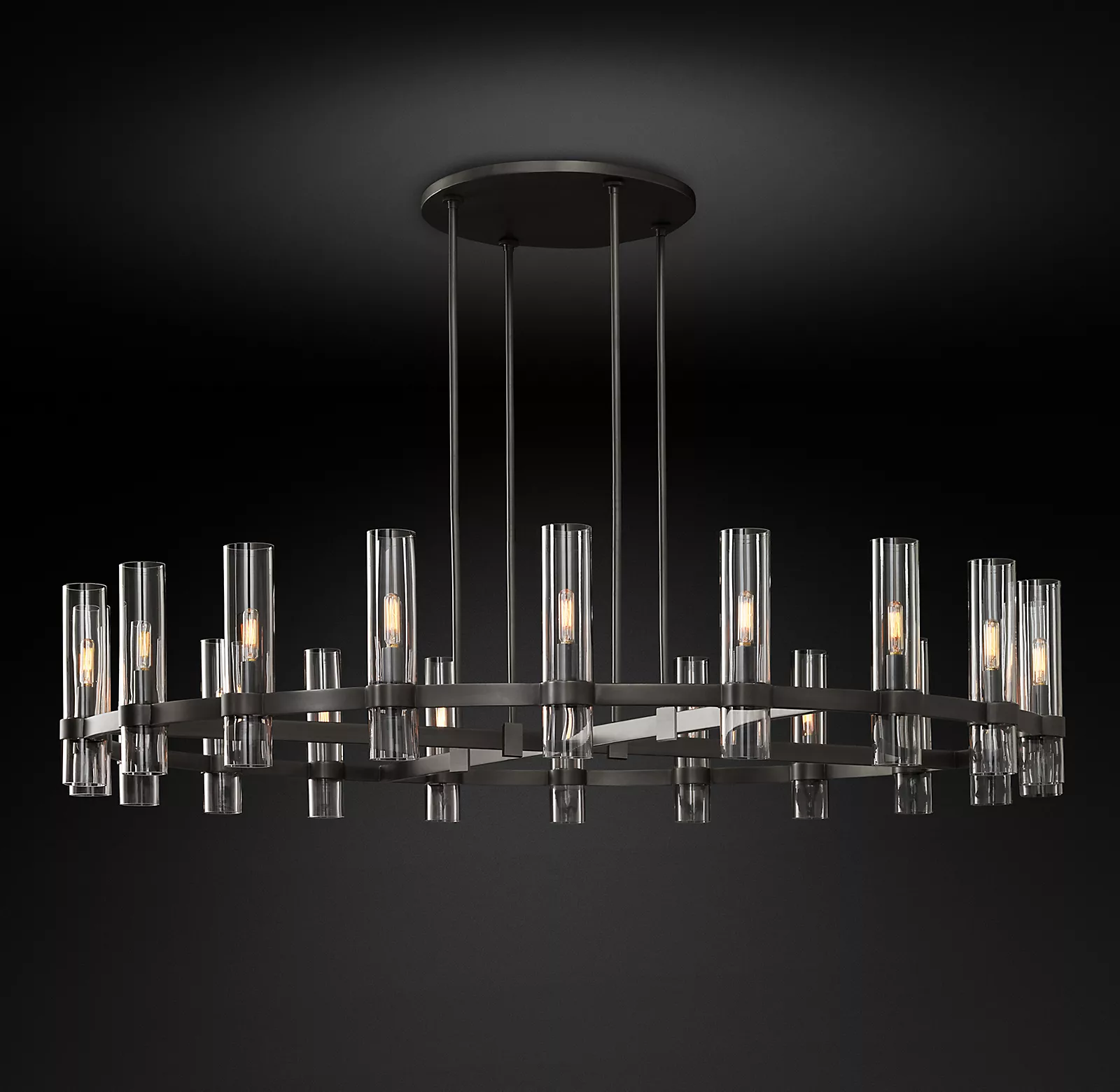 Ravelle Round Chandeliers 60" Contemporary Chandelier Light