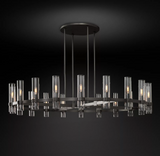 Ravelle Round Chandeliers 60" Contemporary Chandelier Light