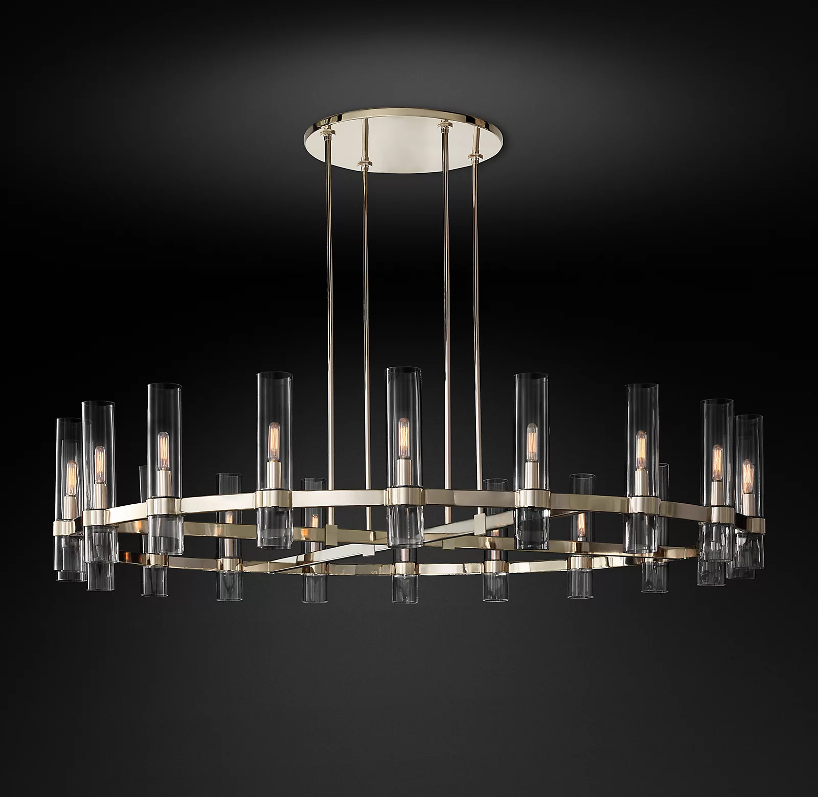 Ravelle Round Chandeliers 60" Contemporary Chandelier Light