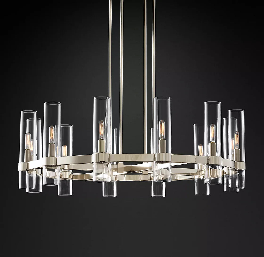 Ravelle Round Chandeliers 36" Contemporary Chandelier Light