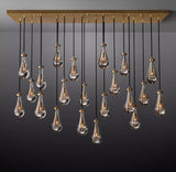 Rain Linear Modern Dining Room Chandelier Light 72" Elegant
