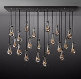 Rain Linear Modern Dining Room Chandelier Light 72" Elegant