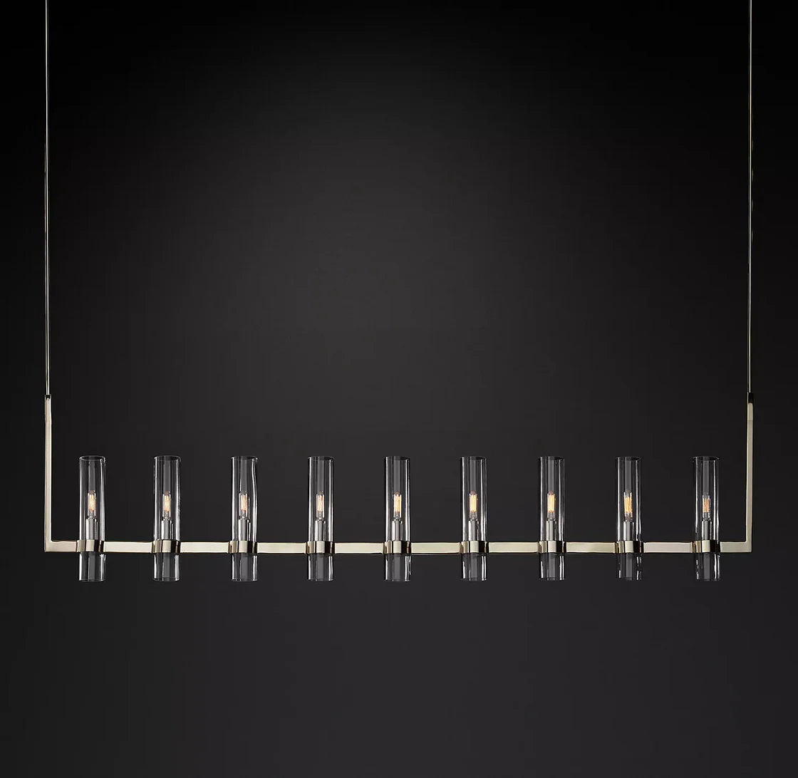 Ravelle Linear Modern Chandelier Lighting 71" For Dining Room