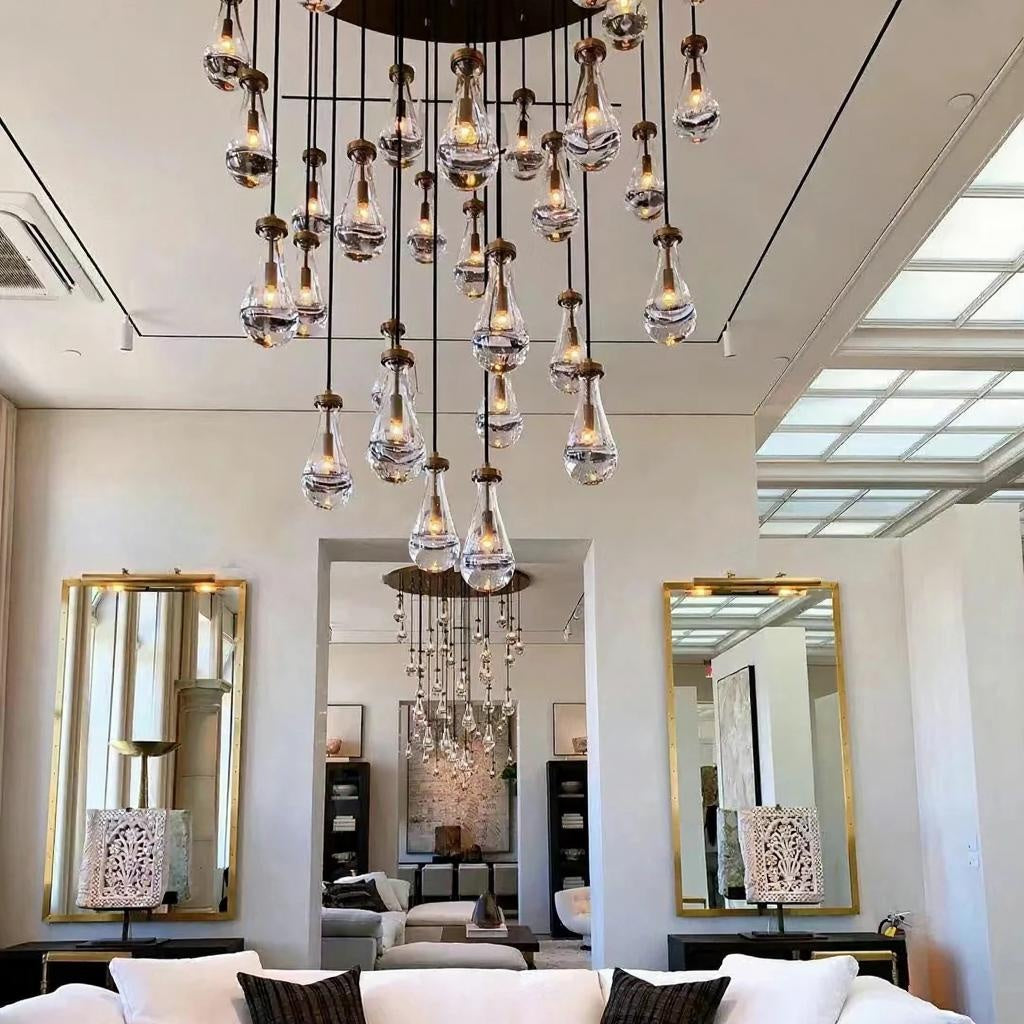 Modern Round Raindrop Chandelier Light