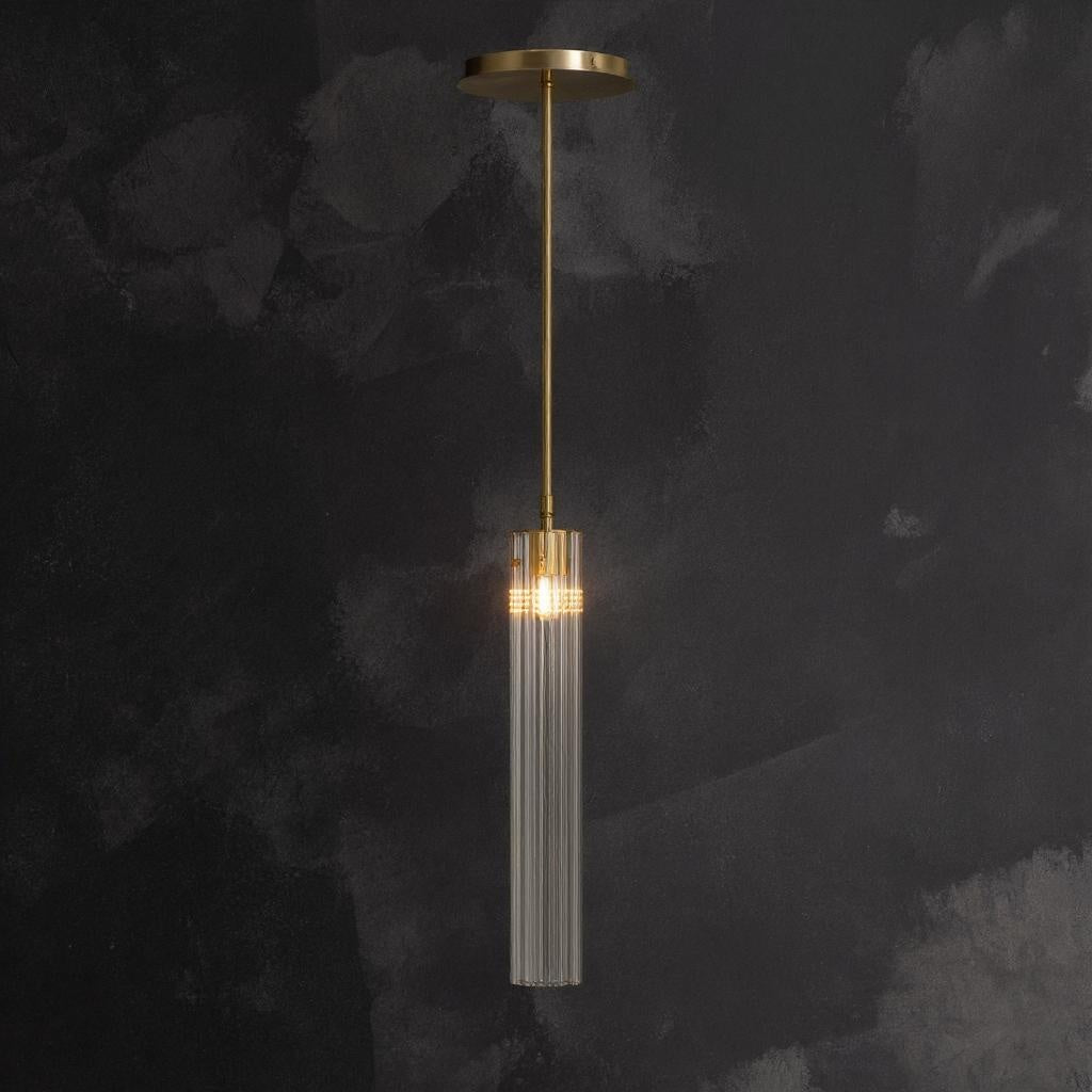Monaco Fluted Glass Pendant Light