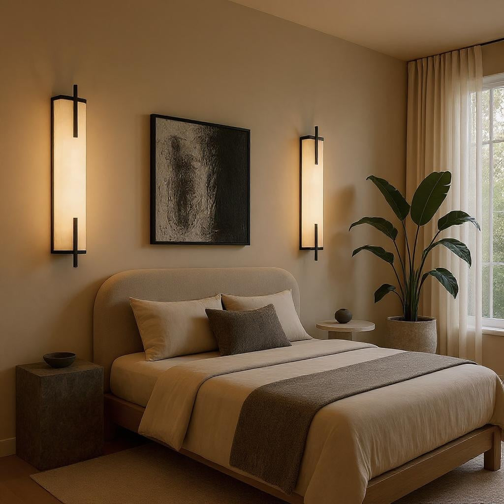 Soren Elegant Alabaster Wall Sconce