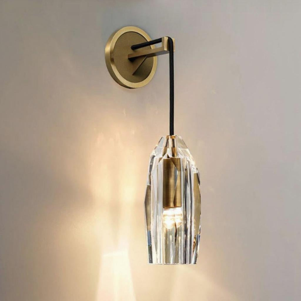 Carver Crystal Shade Wall Sconce for Living Room