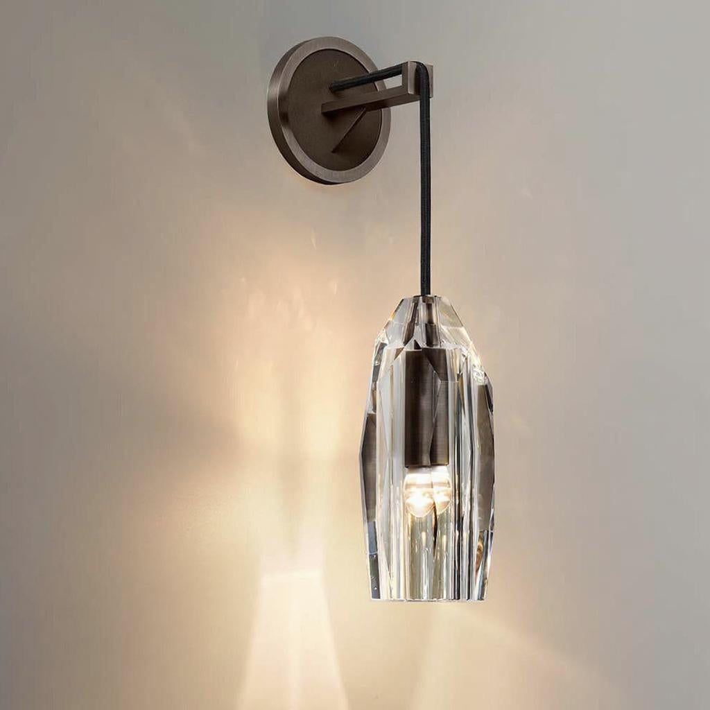 Carver Crystal Shade Wall Sconce for Living Room