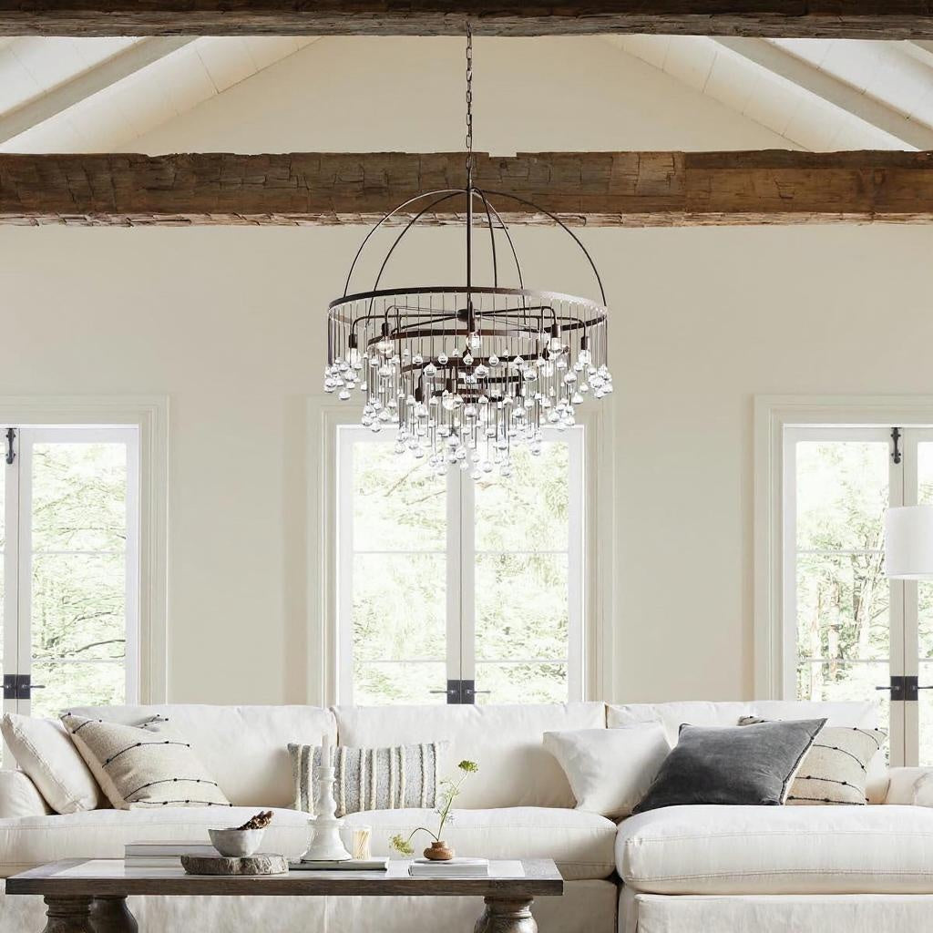 Elara Elegant Modern Crystal Ball 4-Tier Chandelier Lighting