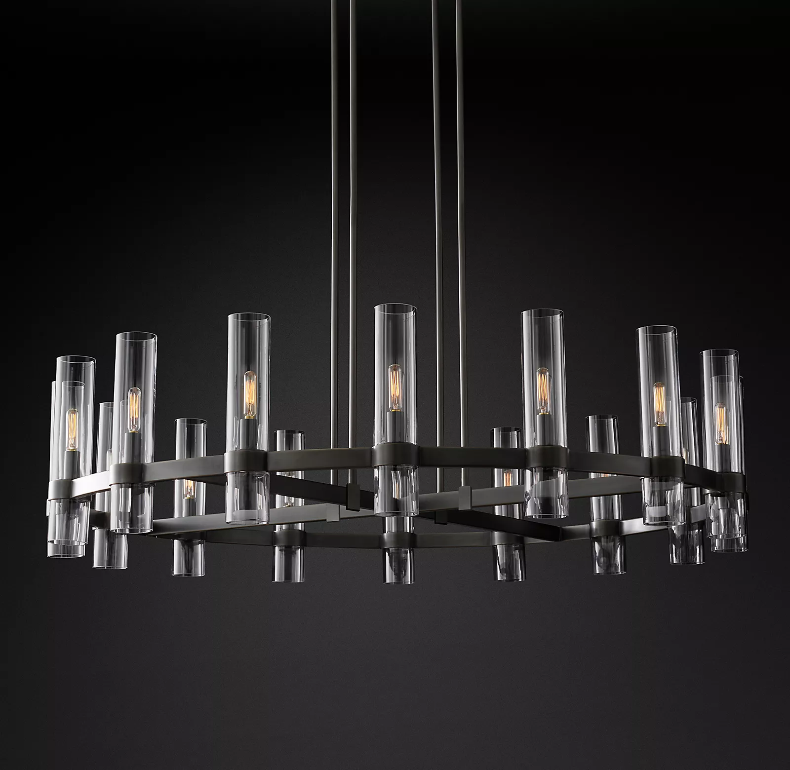 Ravelle Round Chandeliers 48" Contemporary Chandelier Light