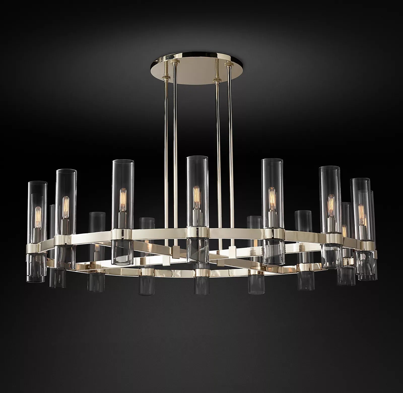 Ravelle Round Chandeliers 48" Contemporary Chandelier Light