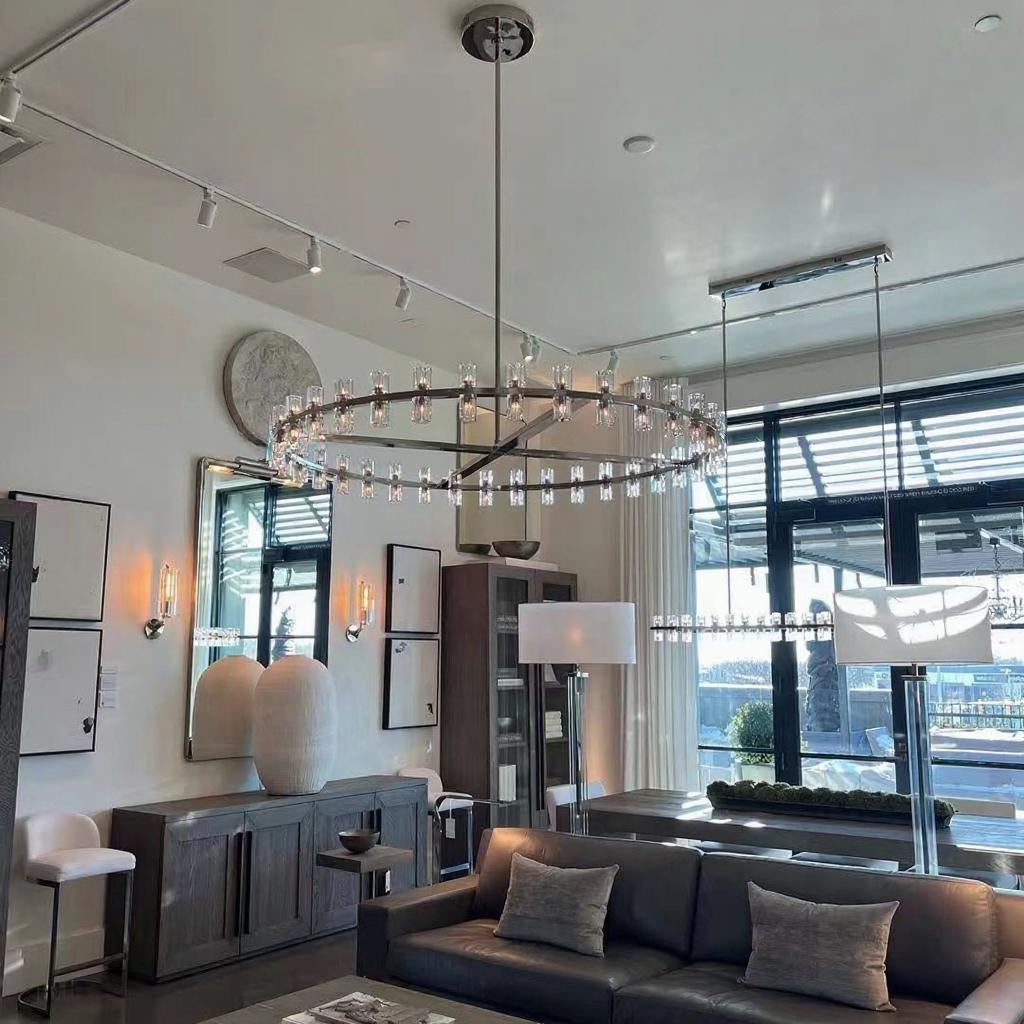 Arcachones LED Round Modern Chandelier Lighting 60"