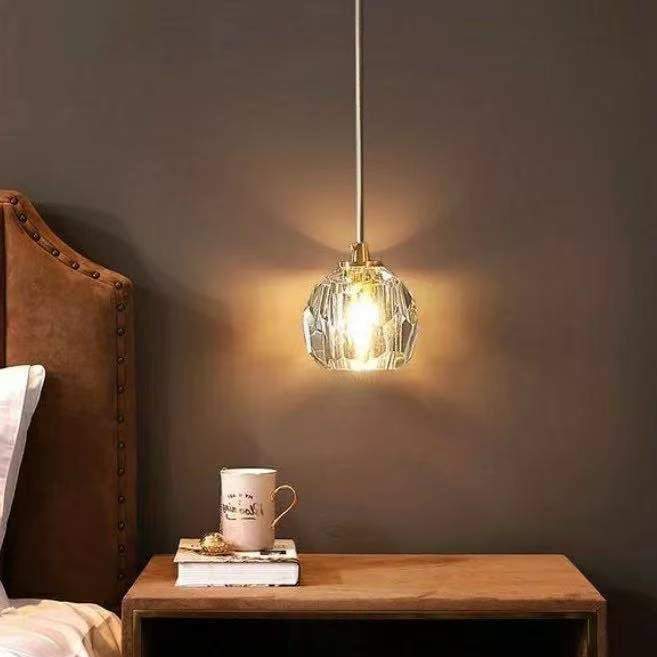 Boule DeClear Cristal Glass Rod Pendant Light