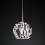 Boule DeClear Cristal Glass Rod Pendant Light