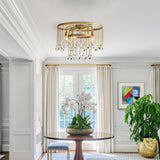 Elara Crystal Ball FlushMount Light