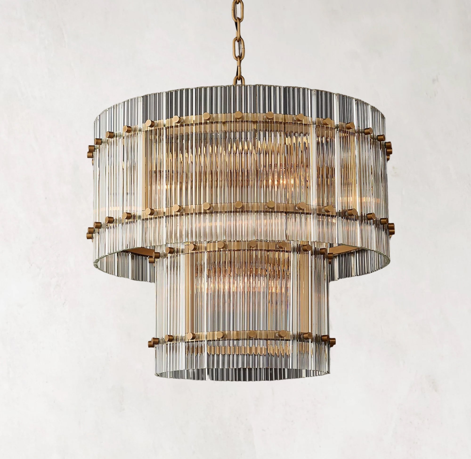 Modern San Marco Two-Tier Round Elegant Chandelier Lights 22"