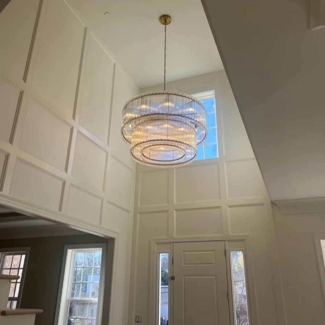 Modern San Marco Two-Tier Round Elegant Chandelier Lights 22"