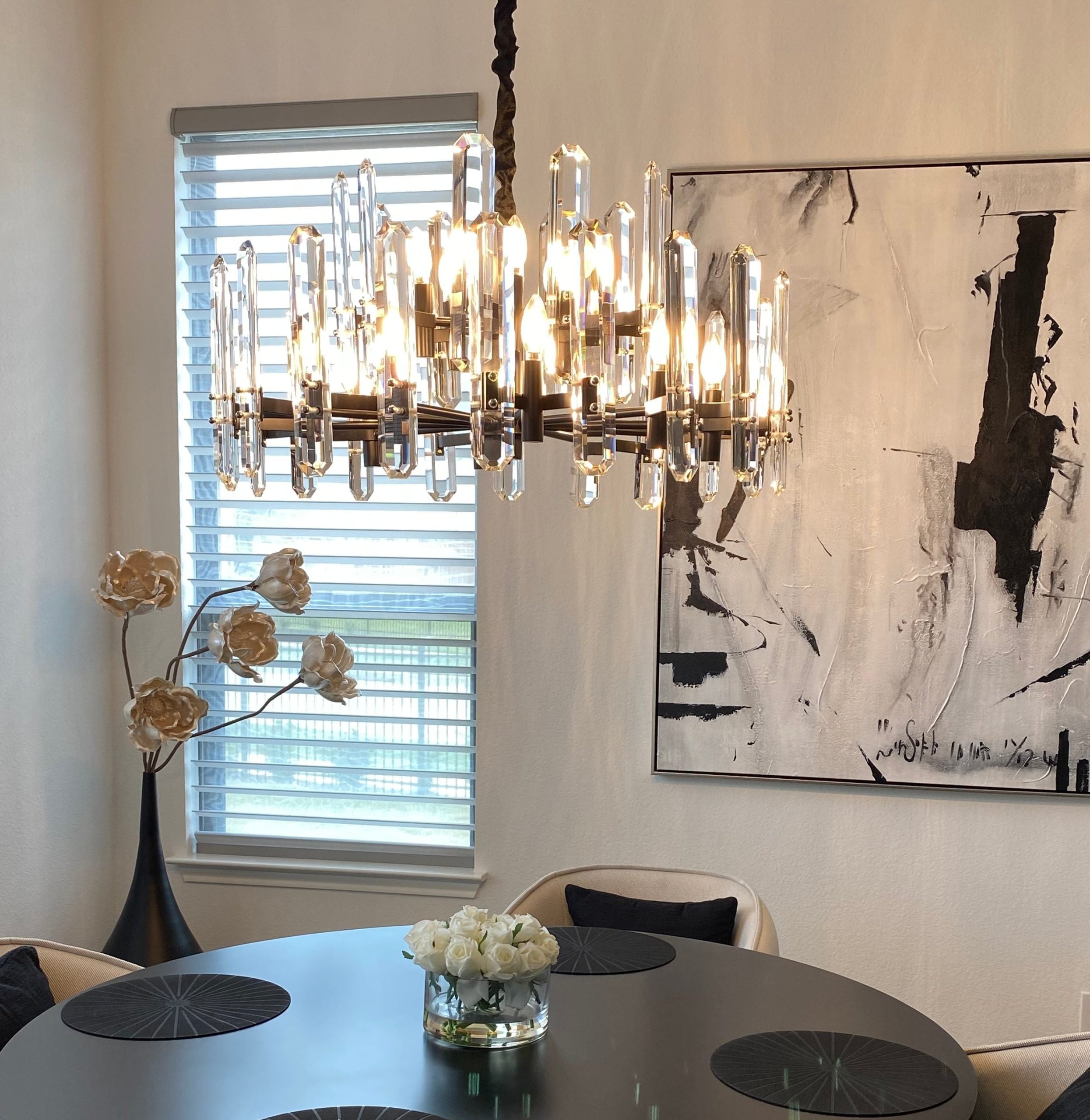 Bonnington Round Elegant Chandelier Light 36"