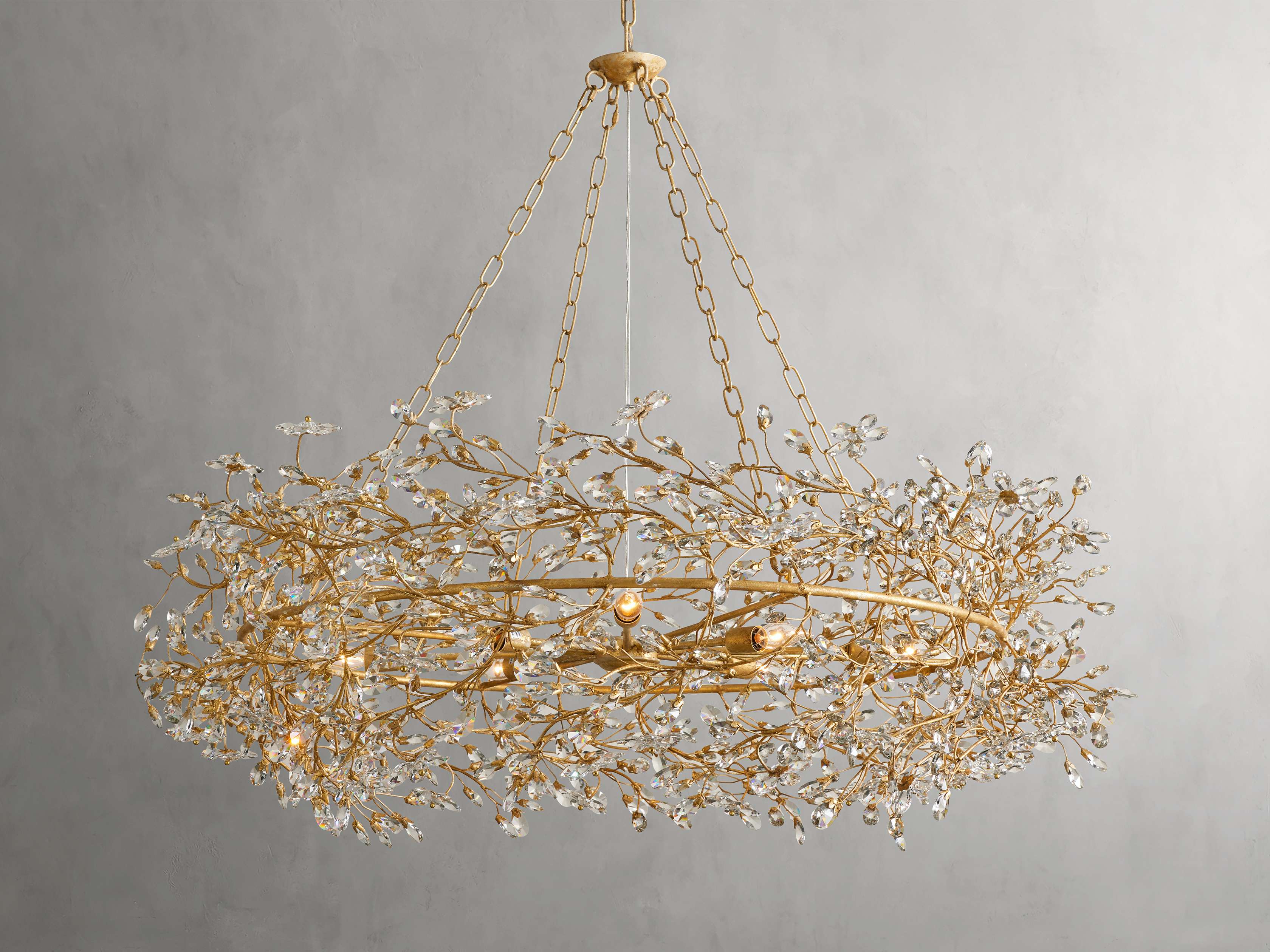 Fiore Crown Elegant Chandelier Light 39" 48" 60"