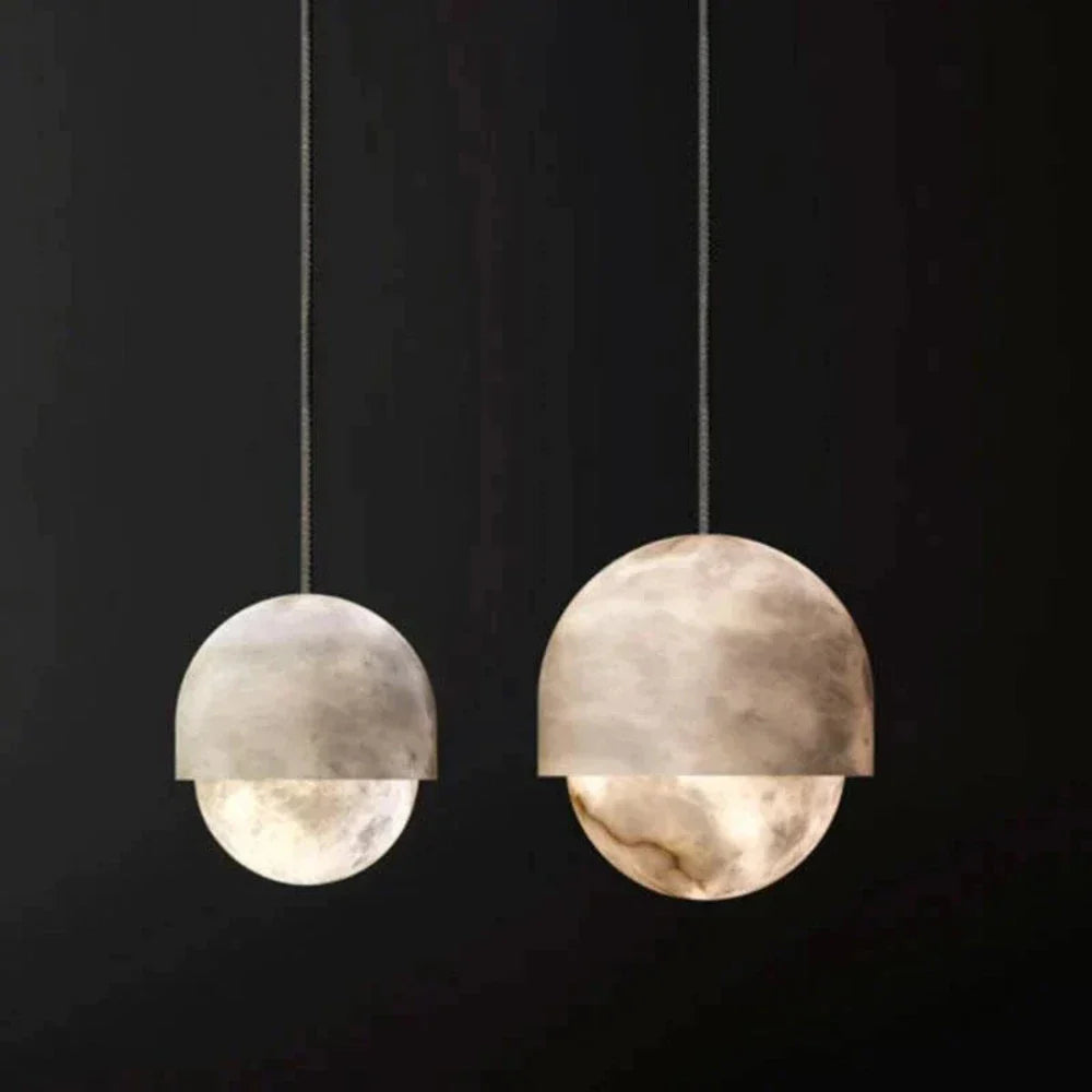 Lottie Alabaster Designer Elegant Marble Pendant Light