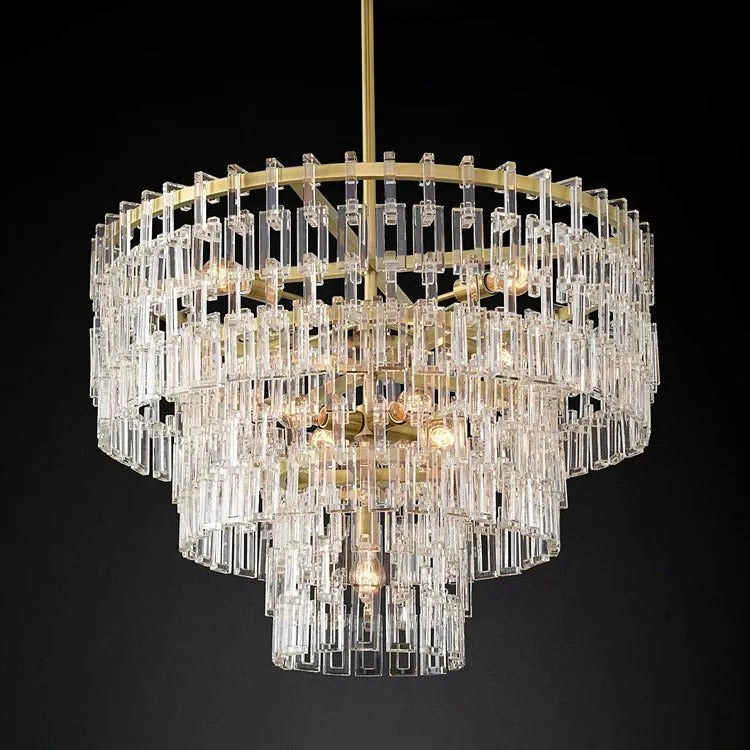 Marignans Tiered Round Crystal Elegant Chandelier Lights