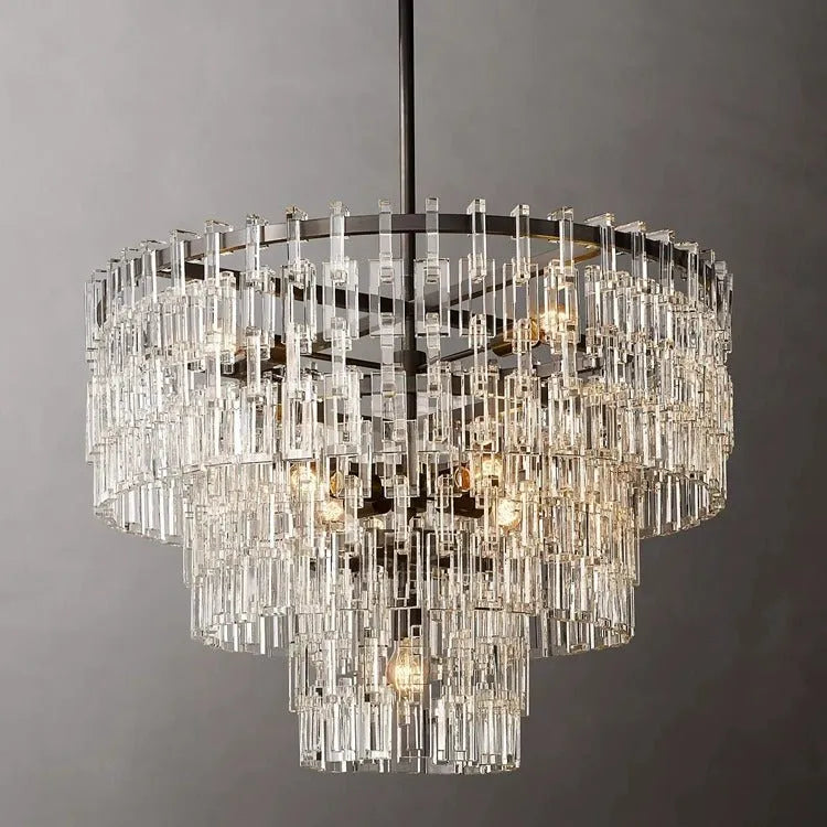 Marignans Tiered Round Crystal Elegant Chandelier Lights