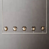 Boule De Cristal Modern Smoke Glass Linear Chandelier Lights 48"