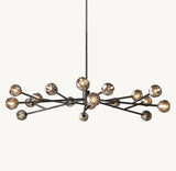 Boule De Crystal Ball Elegant Smoke Glass Round Chandelier Lights 72"