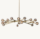Boule De Crystal Ball Elegant Smoke Glass Round Chandelier Lights 72"