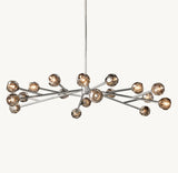 Boule De Crystal Ball Elegant Smoke Glass Round Chandelier Lights 72"