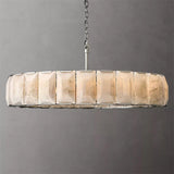 Elegant Harlowe Calcite Round Chandelier Lighting 43" For Room Hanging